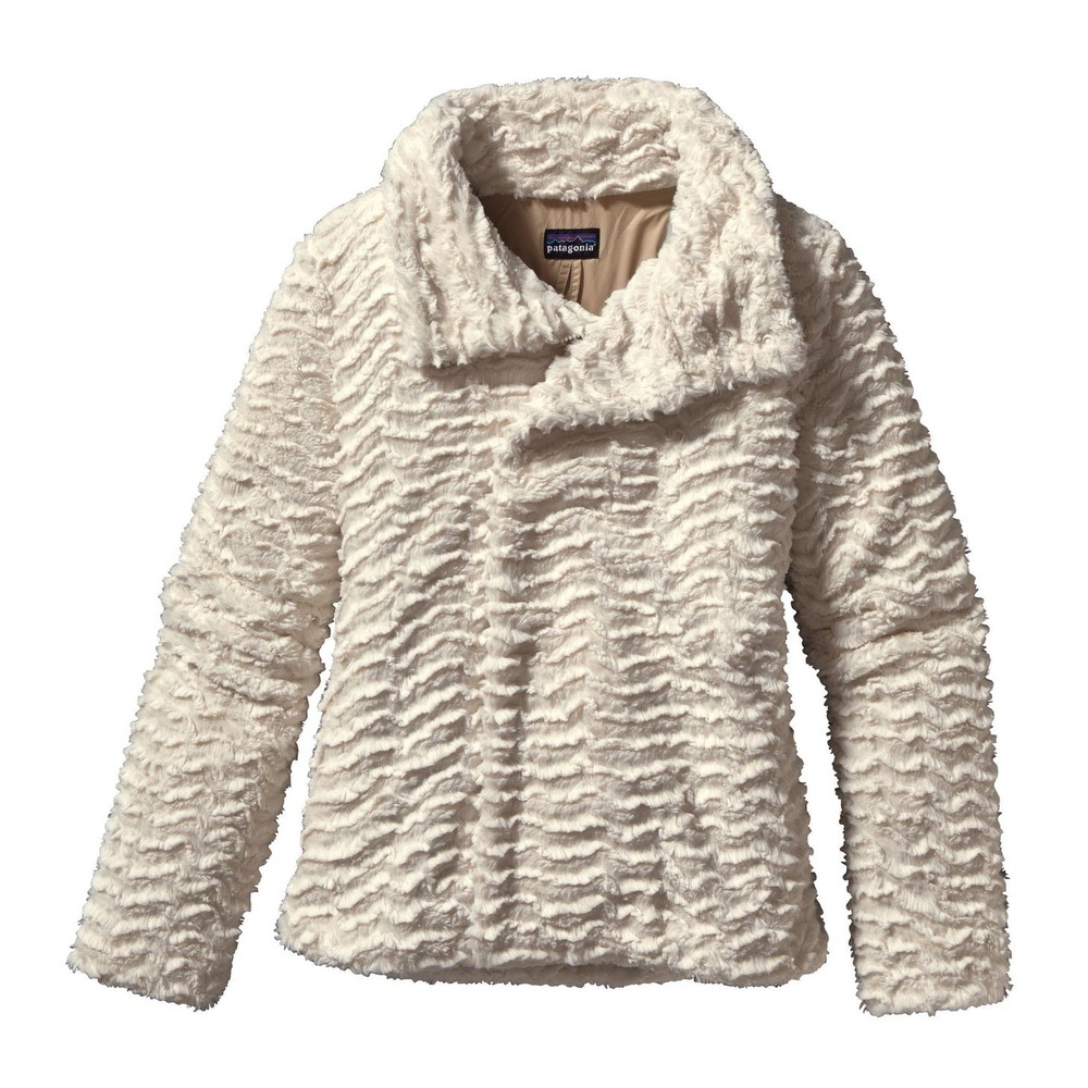 Patagonia‎ Women's Pelage Faux Fur Jacket Size M Beige